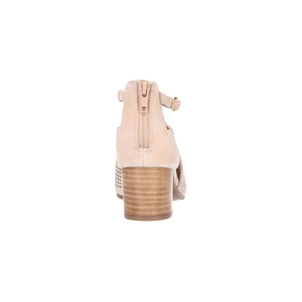 BELLA VITA Womens Beige Perforated Padded Amara Block Heel Zip-Up Sandals 8.5 M - Picture 2 of 4